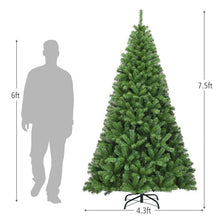 Load image into Gallery viewer, green artificial Christmas tree 7.5 feet tall
