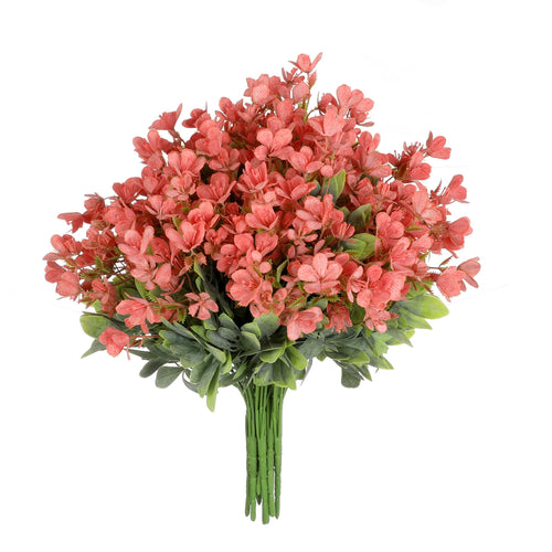 faux coral flower bouquet