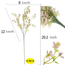 Load image into Gallery viewer, 29&quot; Tall Artificial Flowers Blush Pink Faux Real-Touch Plastic 5 PCS Bundle 
