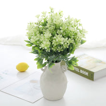 Load image into Gallery viewer, ivory-green faux flowers bouquet kitchen décor 

