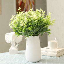 Load image into Gallery viewer, ivory green faux flowers bouquet table centerpiece décor 
