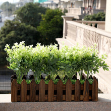 Load image into Gallery viewer, ivory-green faux flowers potted arrangement balcony décor 
