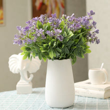 Load image into Gallery viewer, lilac-purple artificial flowers bouquet dining room home décor 
