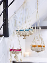 Load image into Gallery viewer, braided jute plant hangers pots stairs decor
