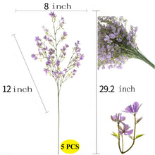 Load image into Gallery viewer, 29&quot; Long Artificial Flowers Purple 5 PCS Bundle 
