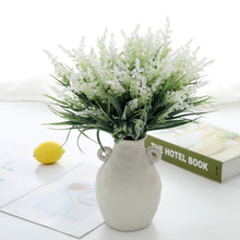 Load image into Gallery viewer, artificial lavender flowers white table centerpiece décor 

