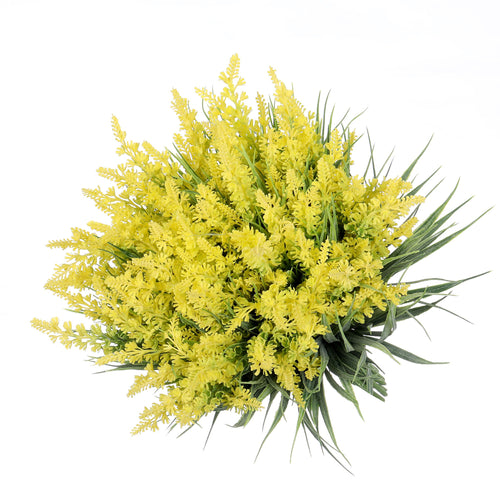 yellow lavender artificial flowers real-touch plastic