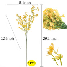 Load image into Gallery viewer, 29&quot; Long Faux Flowers Yellow 5 PCS Bundle 
