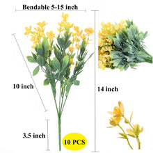 Load image into Gallery viewer, yellow ranunculus artificial flowers 14 inch long stem 10 PCS pack 
