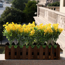 Load image into Gallery viewer, yellow artificial flowers balcony décor 
