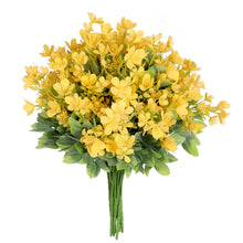 Load image into Gallery viewer, yellow ranunculus artificial flowers green leaves 

